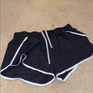 black and white champion athletic shorts